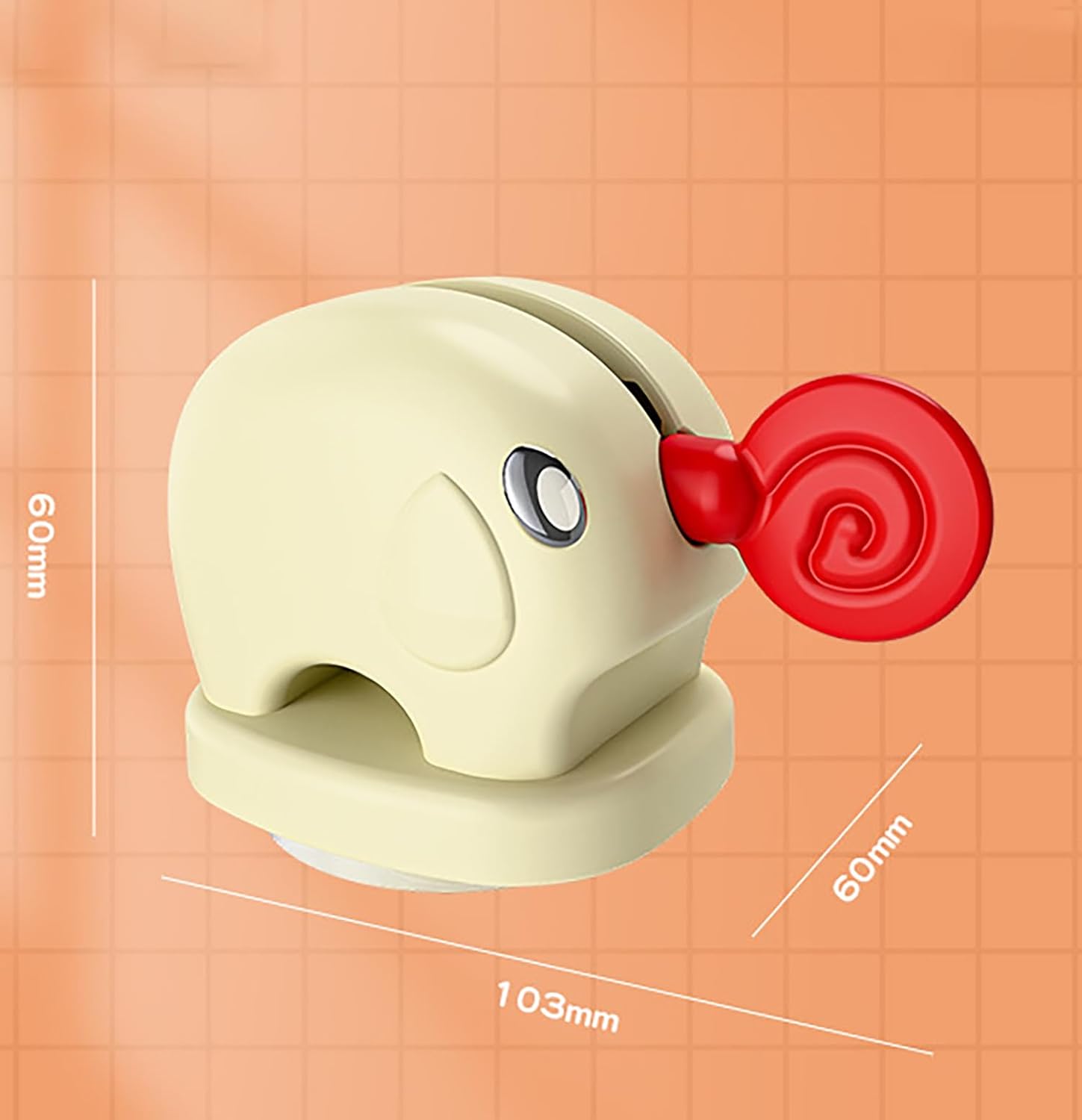 2pcs Elephant Toothpaste Squeezer & Holder – Cute, Kid-Friendly Tube Dispenser (Beige)