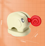 2pcs Elephant Toothpaste Squeezer & Holder – Cute, Kid-Friendly Tube Dispenser (Beige)