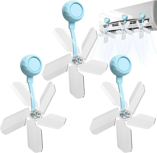 3-Piece Adjustable AC Wind Deflector with Suction Cups – Prevent Direct Cold Air (Blue)
