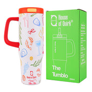 1200ML Stainless Steel Tumbler with Handle & Pop-Up Lid