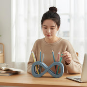Dual-Purpose Pen & Pencil Holder, Nest Design Desk Organizer, Multipurpose Stationery Stand for Office, Home & Study (Grey)