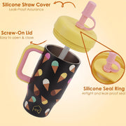 530ML Kids Tumbler Stainless Steel with Handle & Lid