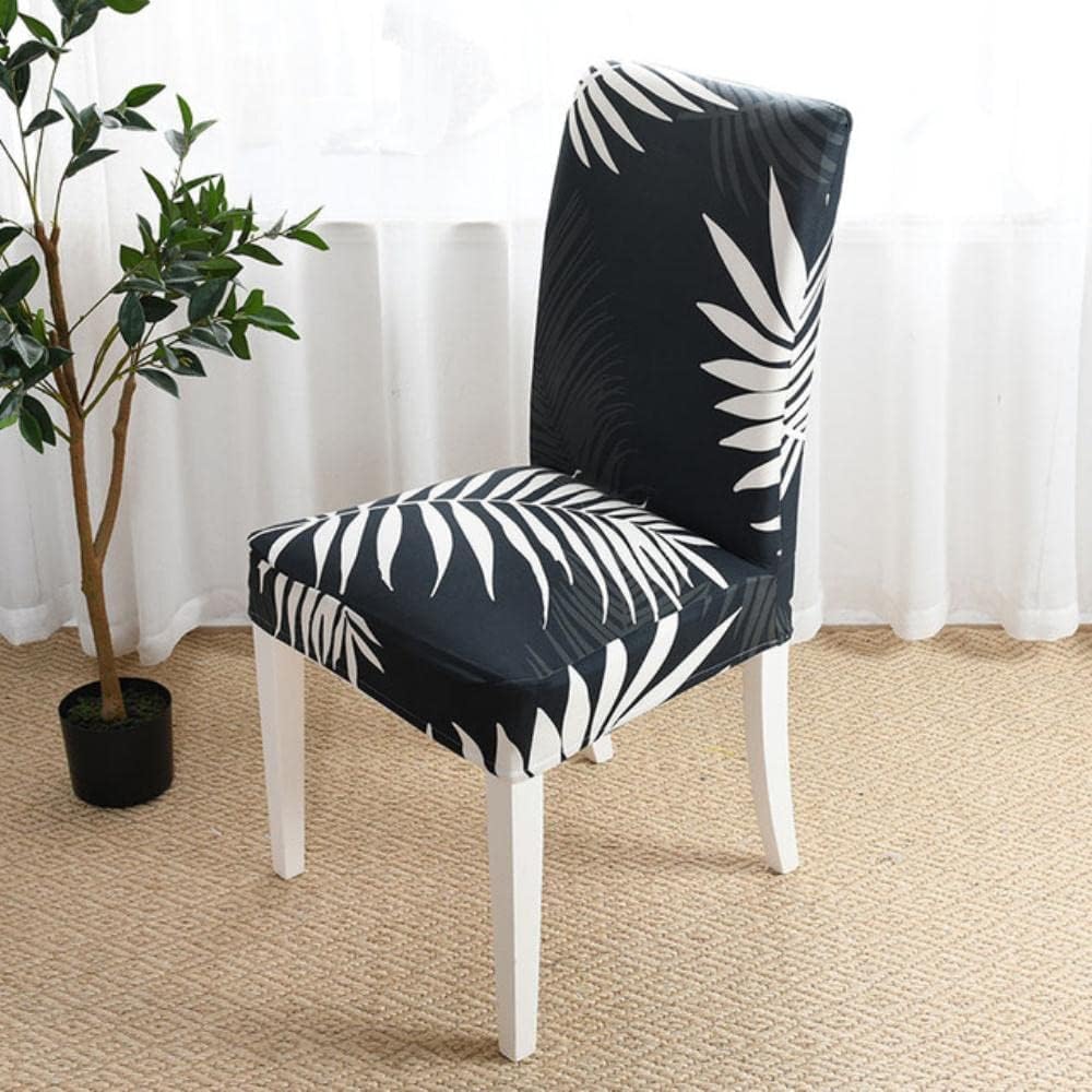 Elastic Chair Cover Stretch (Ink Feather)