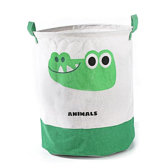 Round Laundry Basket Cute Cartoon Cloth Storage (Toys)