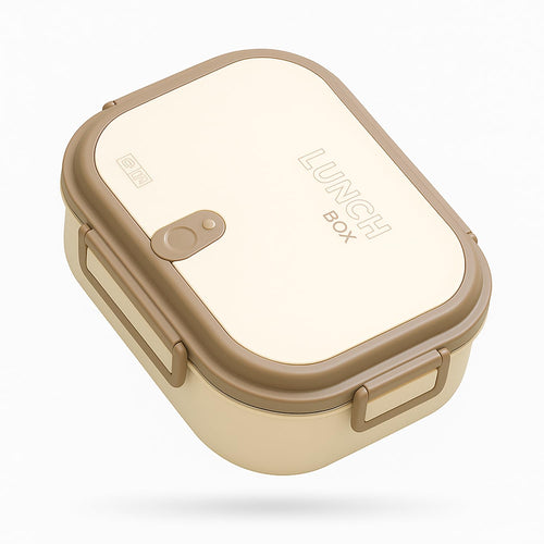 304 Stainless Steel Insulated Lunch Box with 4 Compartments (Beige)