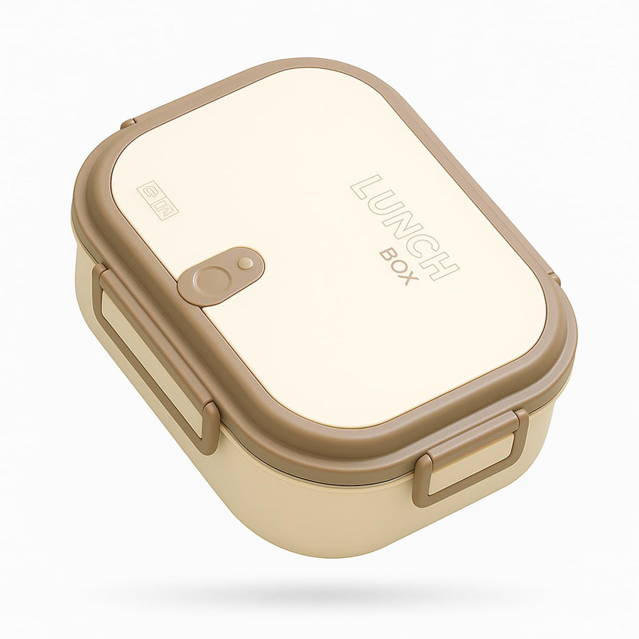 304 Stainless Steel Insulated Lunch Box with 4 Compartments (Beige)