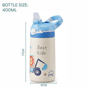 QUIRKPOP 400ml 316 Stainless Steel Kids Bottle – Duckbill Straw & Lockable Lid