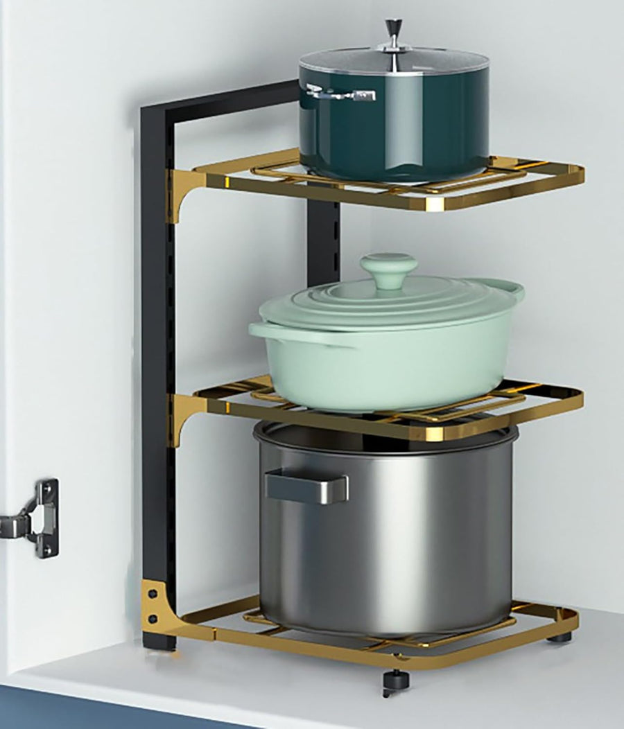 3-Layer Pots and Pans Organizer for Cabinet