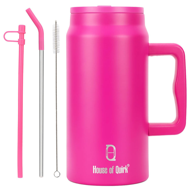 1500ML Mug Tumbler with Handle and Straw Lid