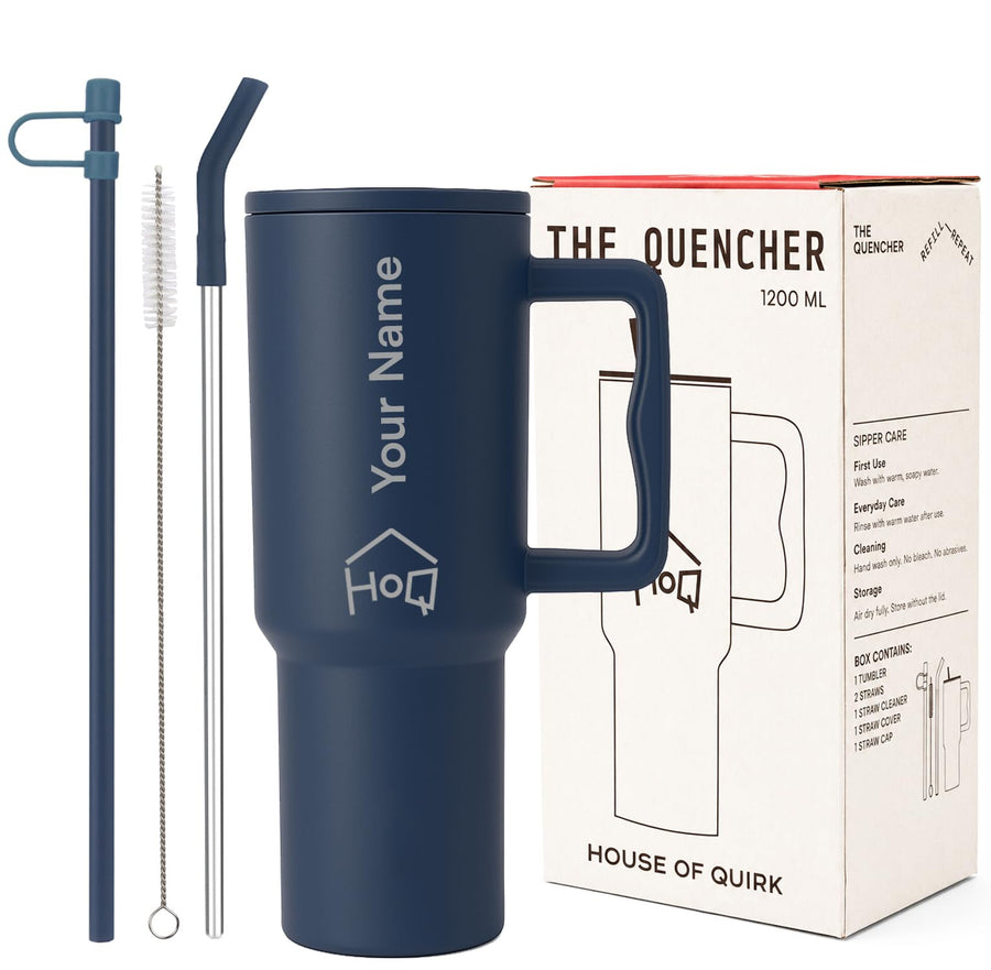 1200ML Custom Name Tumbler – Personalized Stainless Steel Vacuum Tumbler (Non-Returnable & Non-Replaceable)