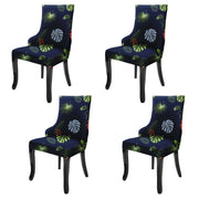 Wingback American Side Chair Slipcover-Tropical Teal
