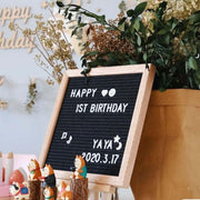 Felt Letter Board 10x10 Inch with Stand & 170 Letters