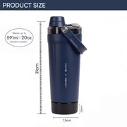 APEX 591ml Stainless Steel Gym Protein Shaker