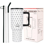 1200ML Stainless Steel Tumbler with Handle & Lid, 2 Straws