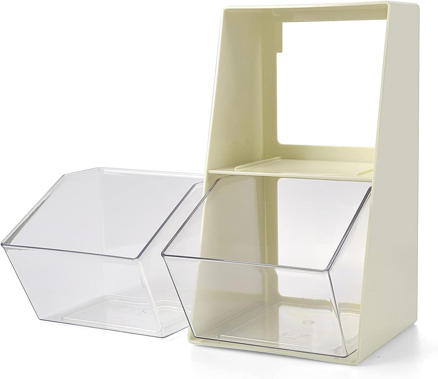 Detachable Storage Containers Box with 2 Compartments Drawers
