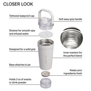 APEX 591ml Stainless Steel Gym Protein Shaker