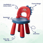 Detachable Baby Chair, Adjustable Backrest, Compact Chair & Stool for Toddlers