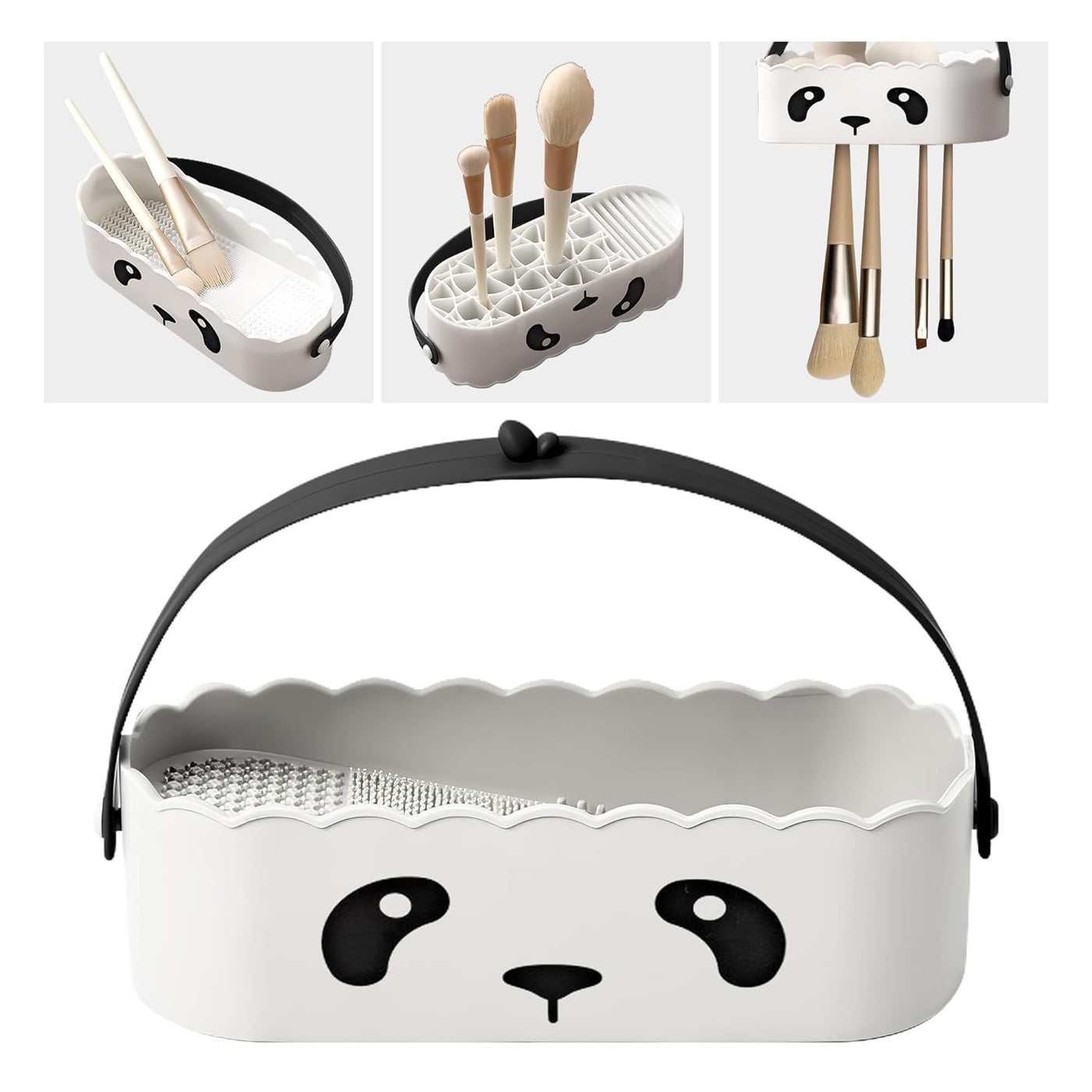 Makeup Brush Cleaning Tool with Drying Holder Mat