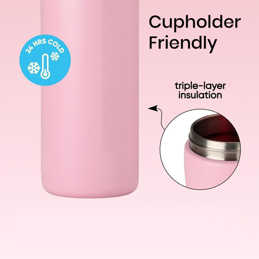 Sippease Insulated Stainless Steel Water Bottle with Straw (950 ML)