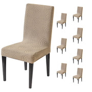 Premium Stretch Chair Cover – 220 GSM Jacquard Fabric (Khaki)