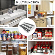 Expandable Spice Rack Organizer Plastic 3 Tier (White)