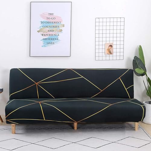 Sofa Slipcover Armless Futon Cover Printed Folding Couch Shield Sofa Cover