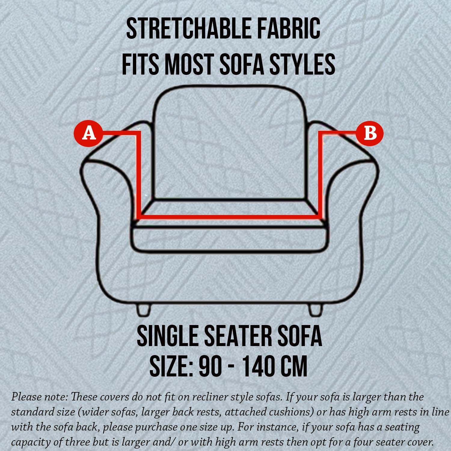 Universal Sofacover 220 GSM Jacquard Fabric Sofa Cover Slipcover (Blue)