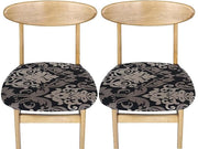 Elastic Chair Seat Covers Stretch Chair Covers (Cambric Black)