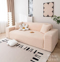 Universal Jacquard Grain Texture Fabric Sofa Cover - Beige