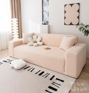 Universal Jacquard Grain Texture Fabric Sofa Cover - Beige