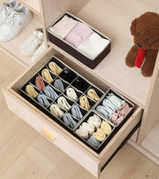 Fabric Utensils Storage Box Set Of 4 (3 Box + 1 Slot Organizer)