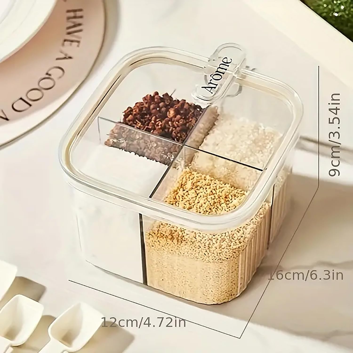 Multifunctional Kitchen Utensil Holder for Countertop Organizer (Beige)