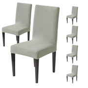 Decorative Dining Chair Cover – 220 GSM Stretch Jacquard Fabric (Grey)