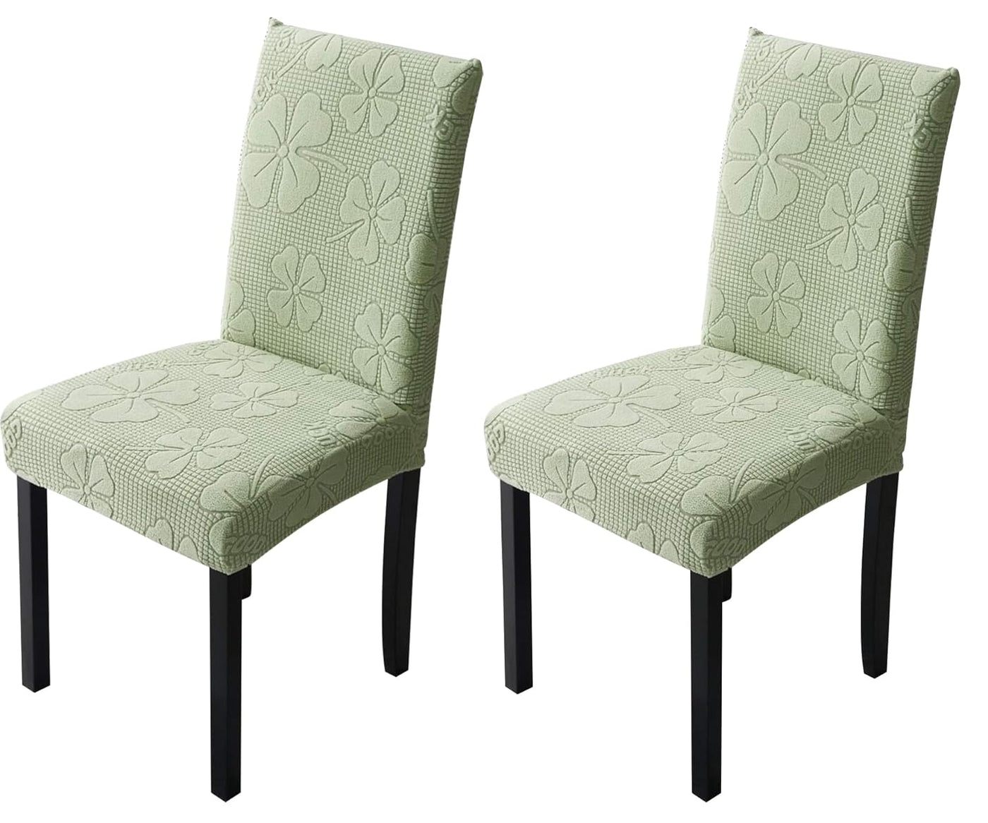 Elastic Jacquard Chair Cover (Flower Green)