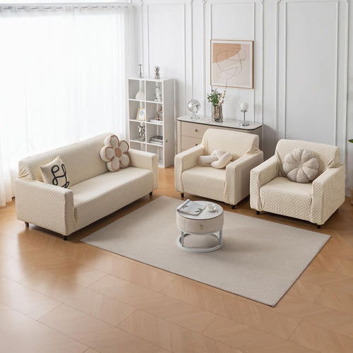 Elegant Jacquard Fabric 220 GSM Sofa Cover (3+1+1)