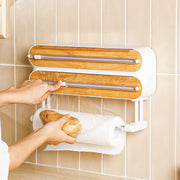 3-in-1 Magnetic Wrap Dispenser & Cutter Towel Organizer