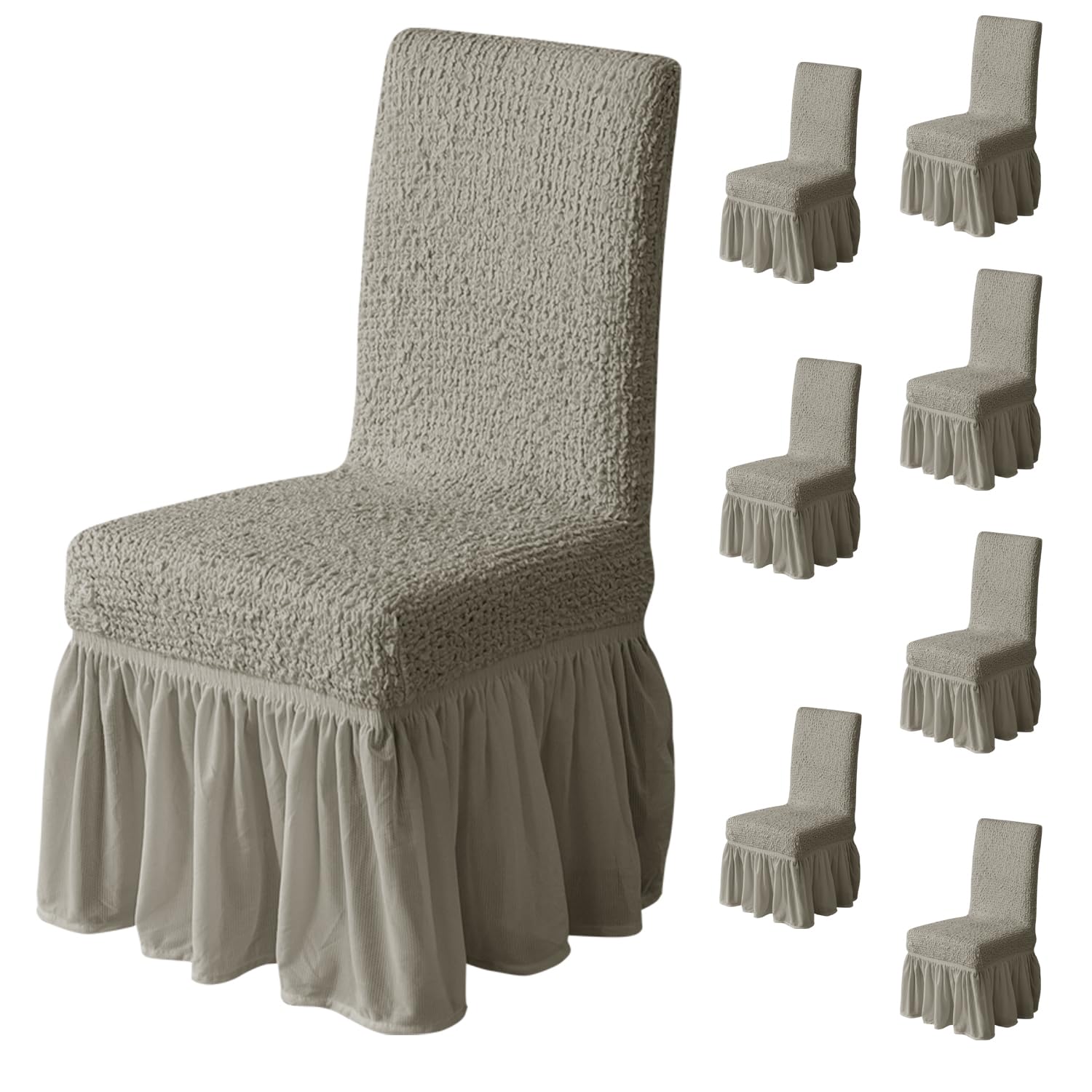 Italian Pattern 450 GSM Chair Cover (Coffee)