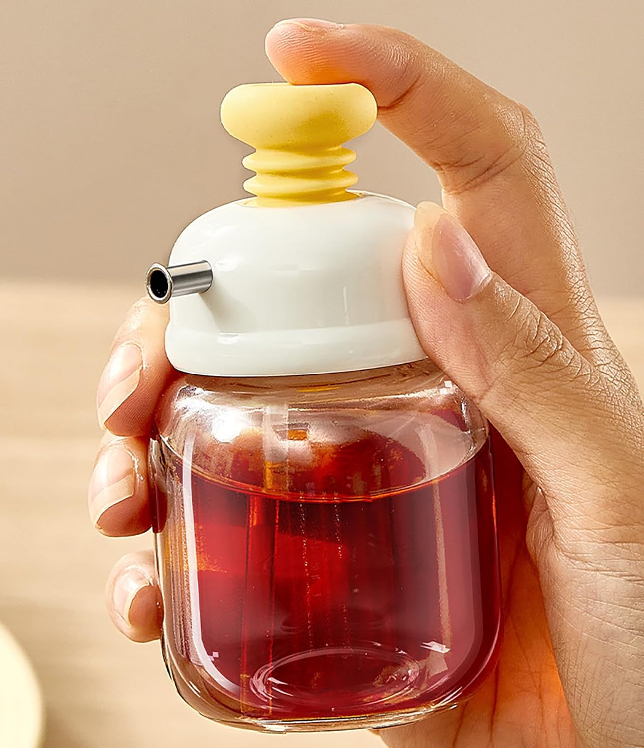 Quantitative Oil Dispenser Bottle | Press Control Oil Pot for Precise Cooking