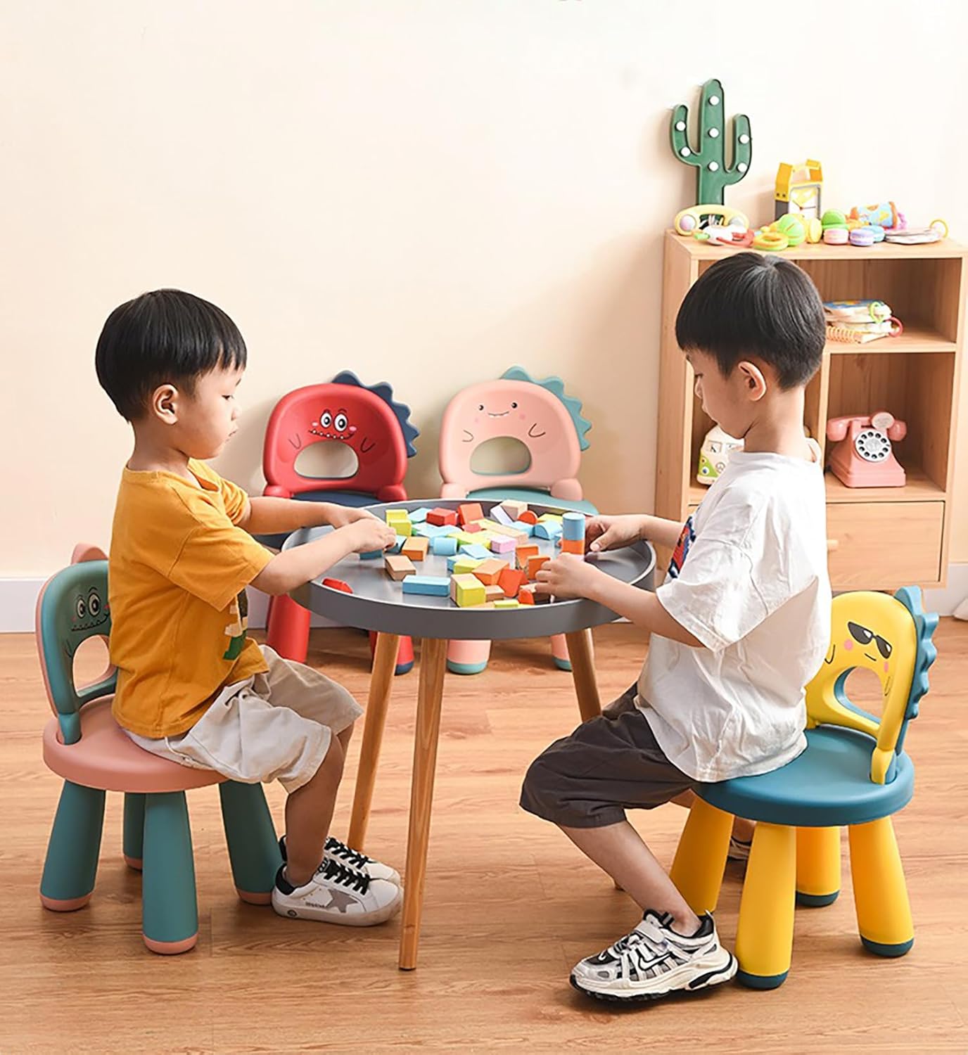 Detachable Baby Chair, Adjustable Backrest, Compact Chair & Stool for Toddlers