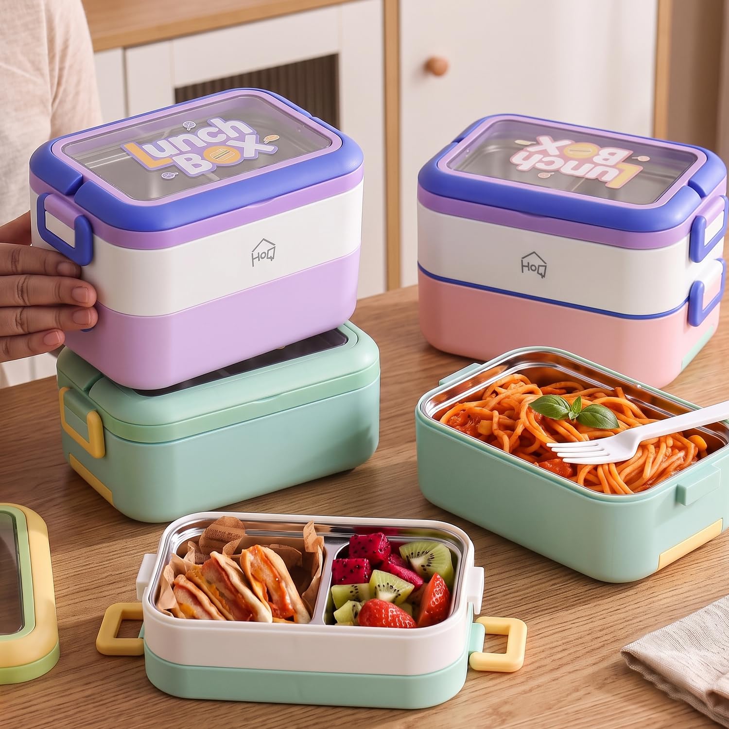 1200ml Stainless Steel Insulated Lunch Box