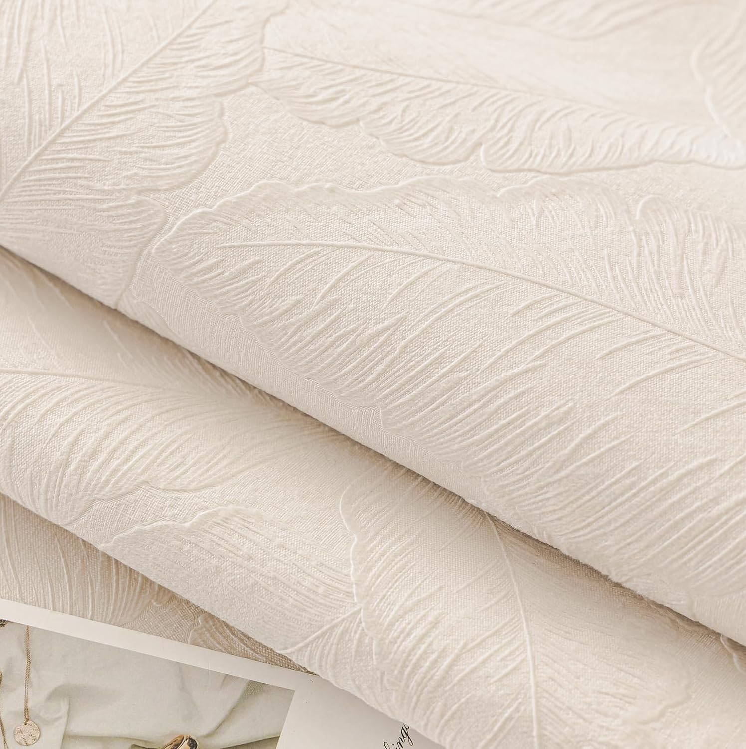 Sofa Cover Mat Autumn Pattern Chenille Fabric (Cream)