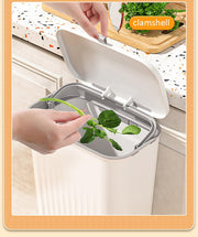 Hanging Kitchen Trash Can With Lid Hanging Wall Storage Bucket (7 lItre, White)