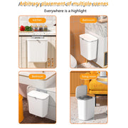Plastic Hanging Kitchen Trash Can With Lid