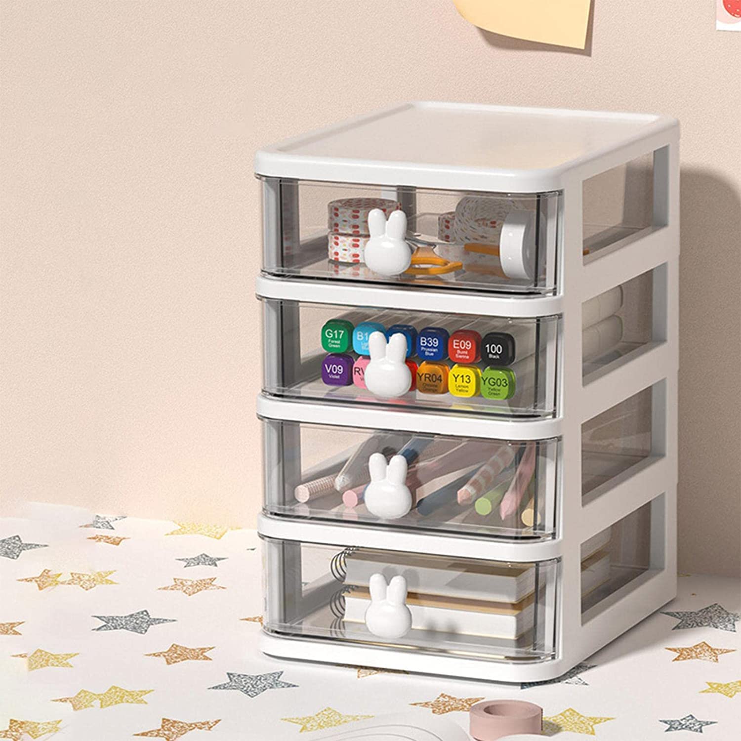 4 Tier Transparent Cosmetic Jewelry Box