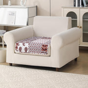 'Aura Petal Series' Quilted Sofa Mat Printed – Anti Slip (Boho Brown)