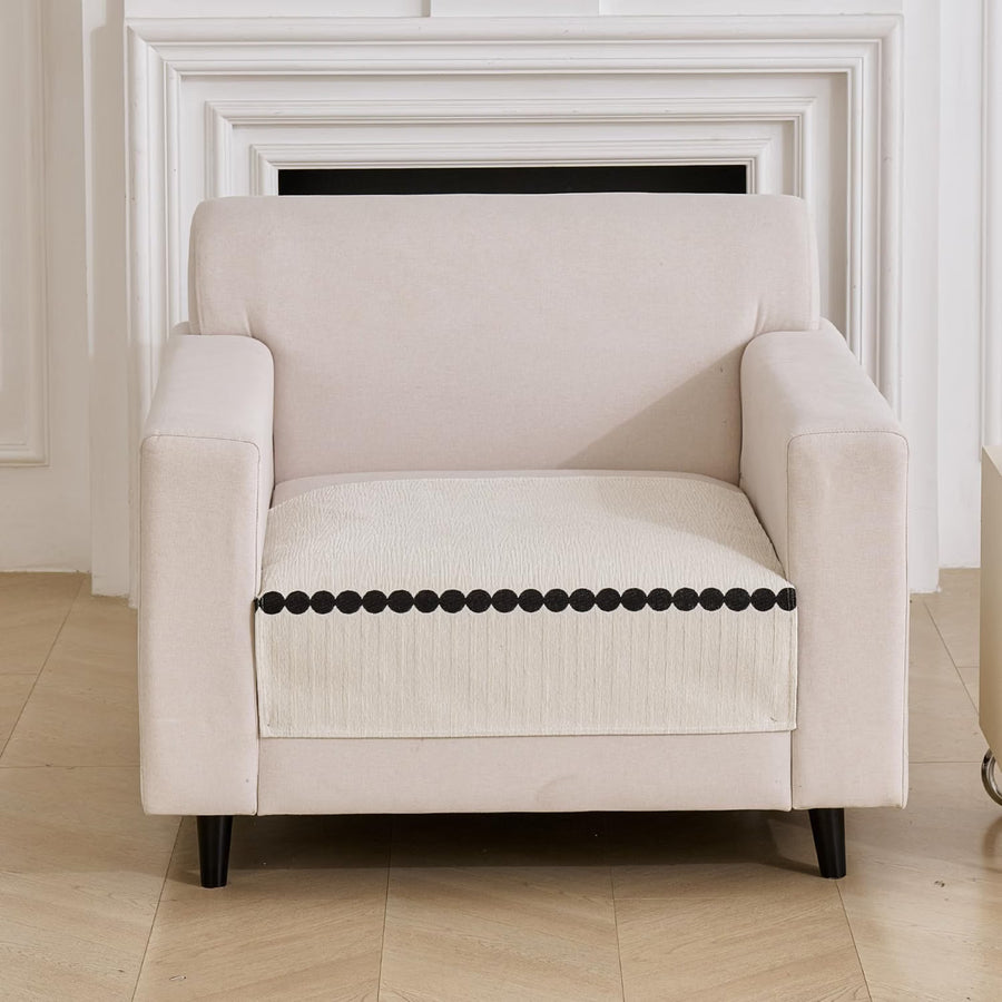 Tuxedo Luxury Chenille Sofa Mat - Cream Chenille Fabric 1 Pc
