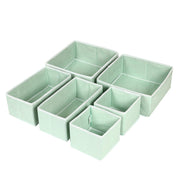 Set of 6 Foldable Storage Box Drawer Divider Organizer Basket Bins