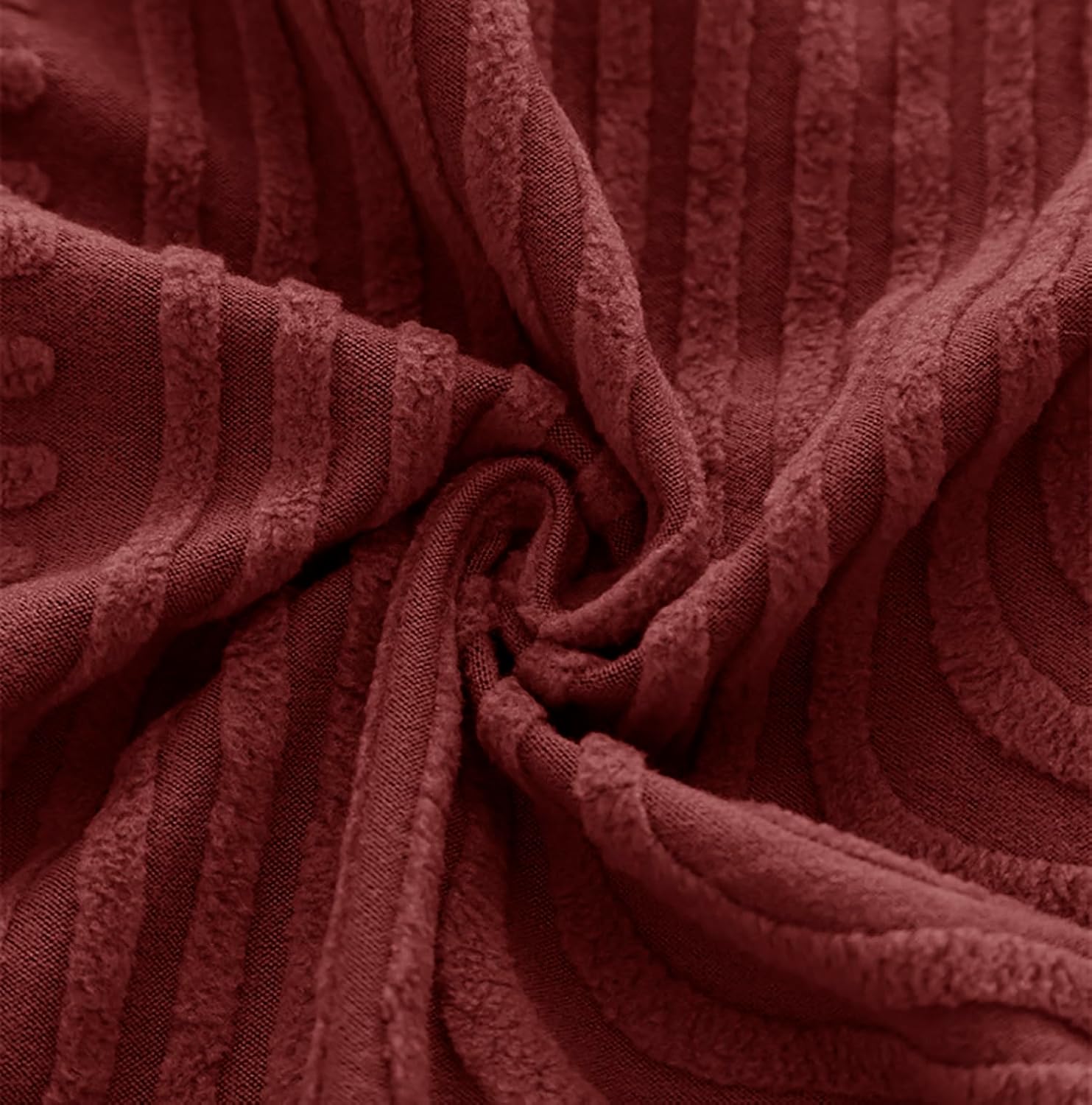 Stretchy Universal Jacquard Waterproof Sapphire Chair Cover (Maroon)