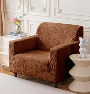Universal Jacquard Waterproof Camellia Fabric Sofa Cover (Camel)