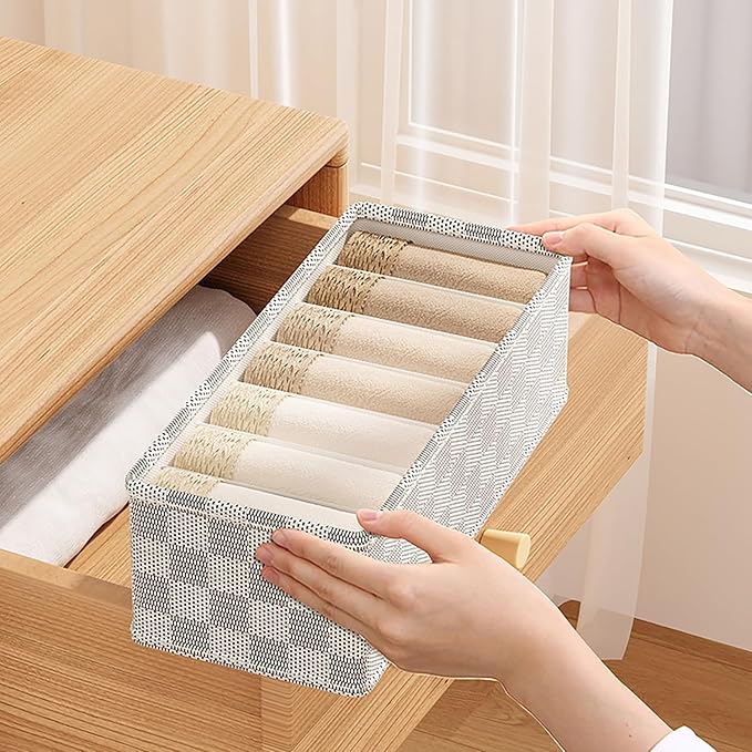 3 Pack Sock Underwear Organizer Dividers,(20+7+6 Cell, Grey)